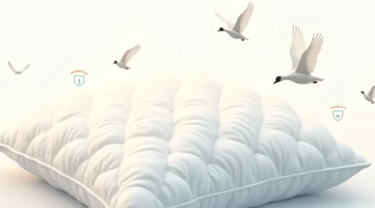 oreillers en duvet naturel
